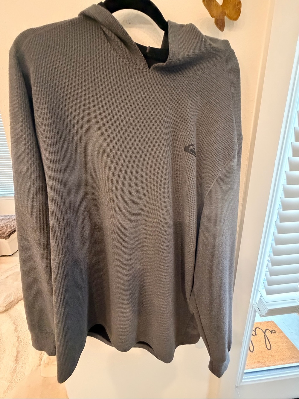 Quiksilver Men's Gray Hooded Knit Pullover